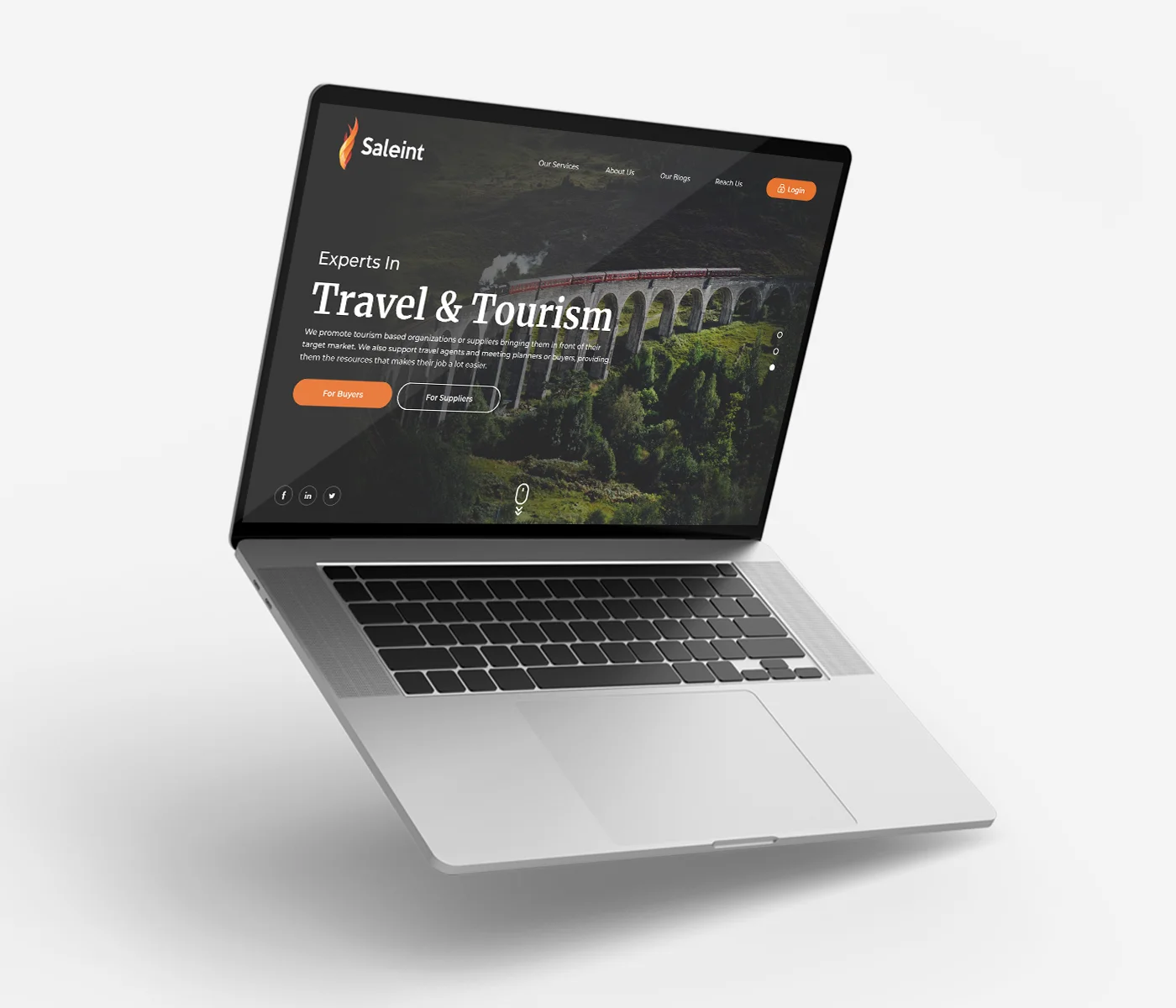 Saleint Website Desktop Mockup by Jordieferoz