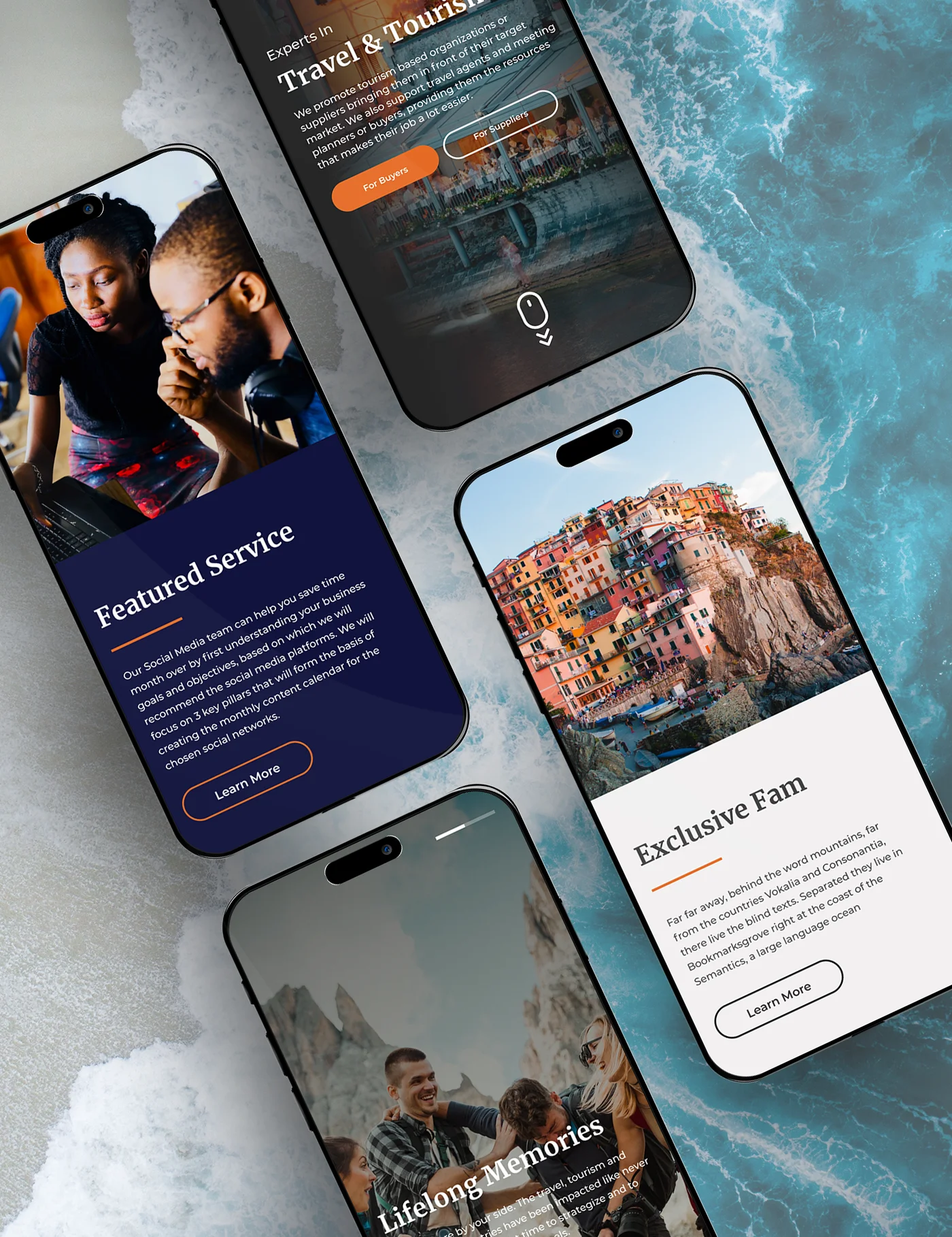 Saleint Website multiple mobile mockup by Jordieferoz