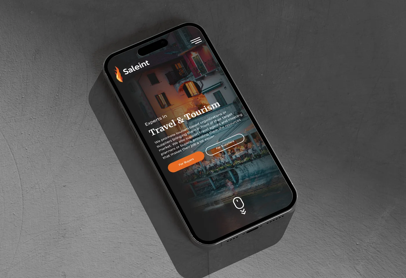 Saleint Website Mobile Mockup by Jordieferoz